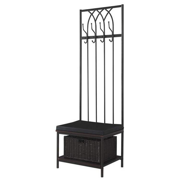 Alcott Hill® Millner 24'' Wide Hall Tree with Bench and Shoe Storage